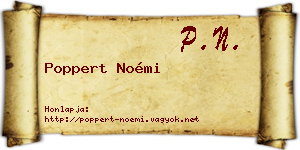 Poppert Noémi névjegykártya